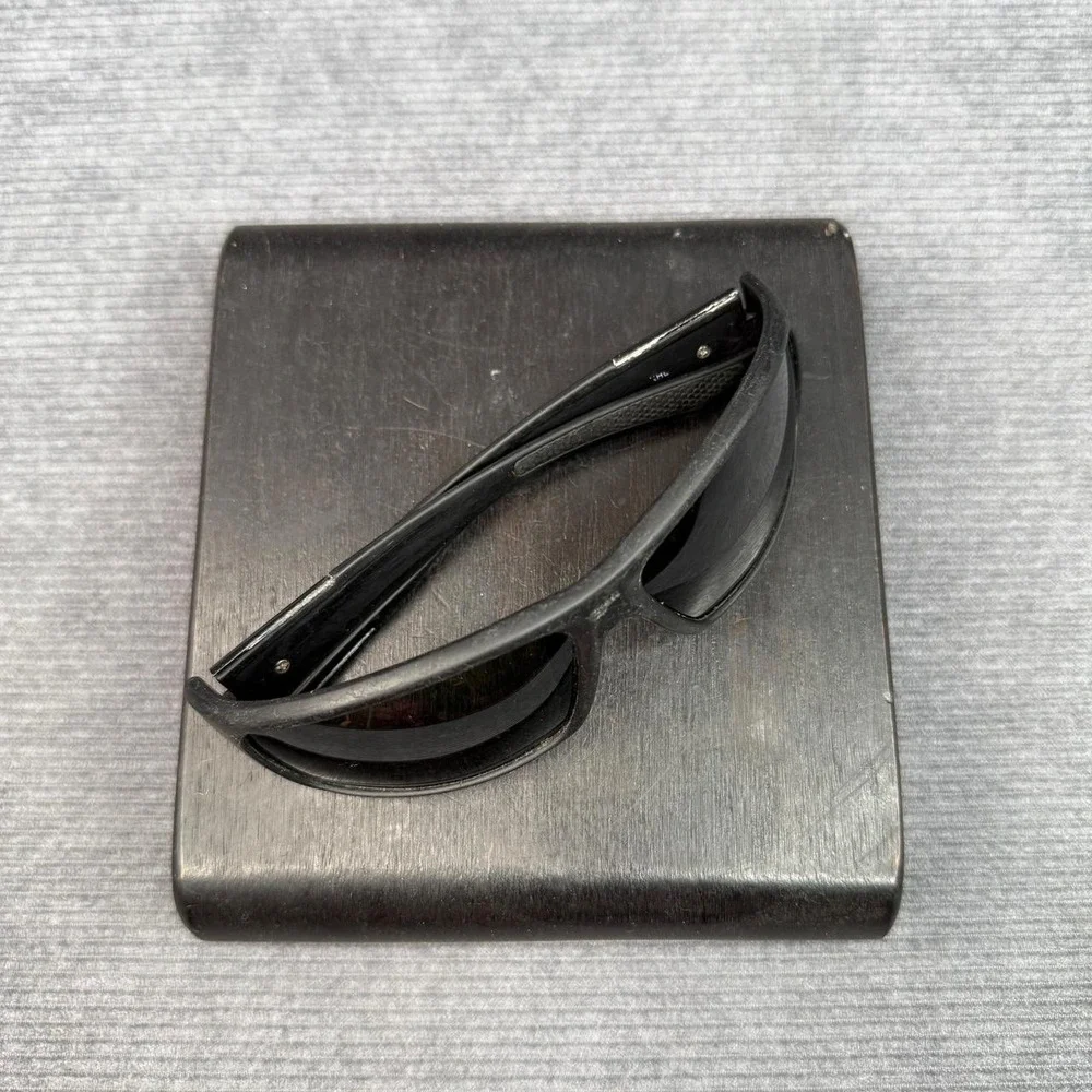 Dockers Mens Wrap Sunglasses Matte Black Sport Rectangular KHL Y2k